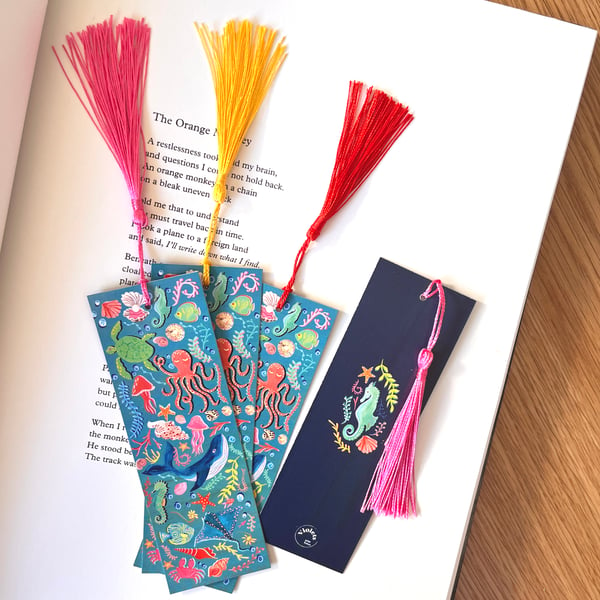 Under The Sea Bookmark with Tassel