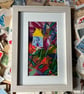 Number 6 Cottage Gardens - original mixed media framed artwork - Image 2
