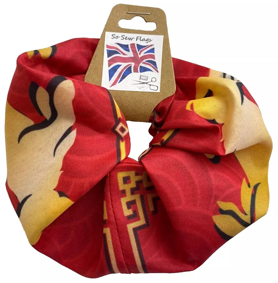 Chinese New Year Of The Rabbit Flag Hair Scrunchie Scrunchies Accessory Band