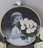 Custom Embroidered Photo Hoop Wedding Family Cotton Anniversary Flower Girl 