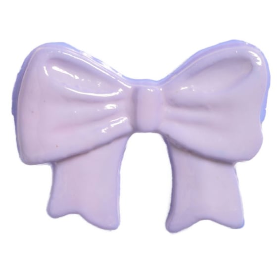 10 lilac bow buttons, novelty knitting, sewing, crochet buttons 17mm