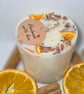 Handmade Orange cinnamon pillar candle 