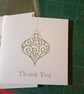 Pack of 5 Christmas thank you cards  - Image 1