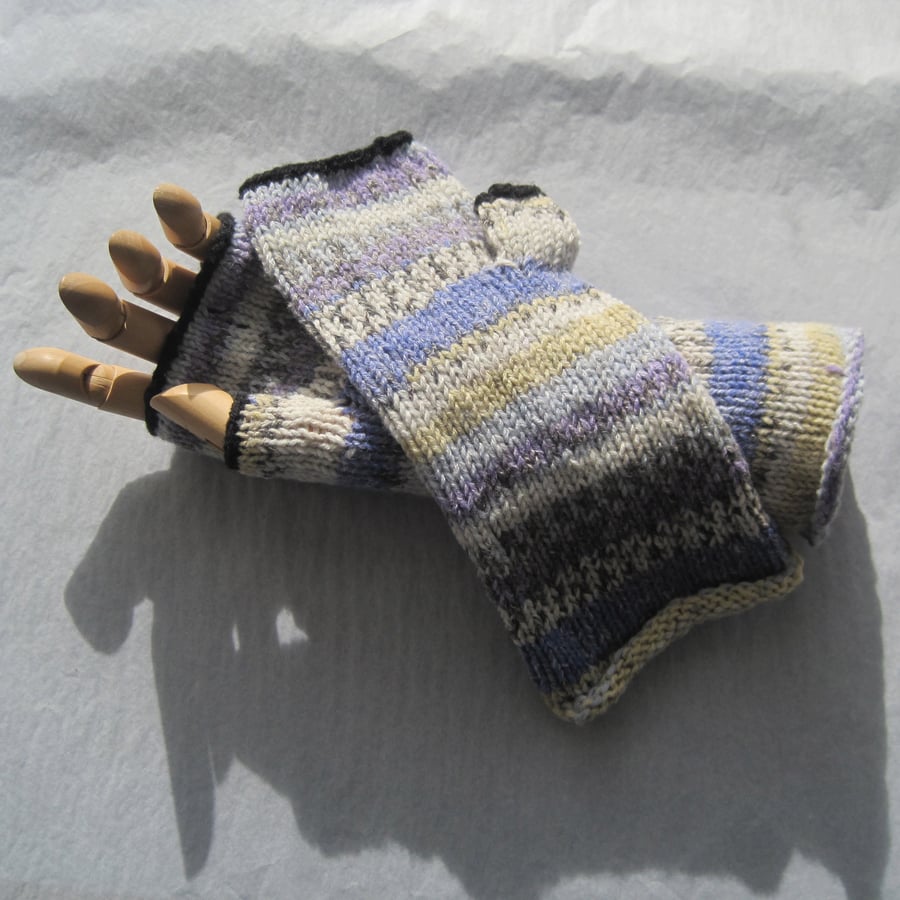 Fairisle fingerless mitts