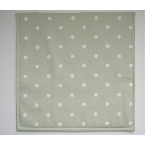 Square Placemat Green and White Polka Dot Place Mat Placemats