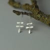 Silver Fern Earrings, leaf Jewellery