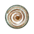 Pocket Puk with tesla spiral with Tiger Eye In silver Casing.  'S'