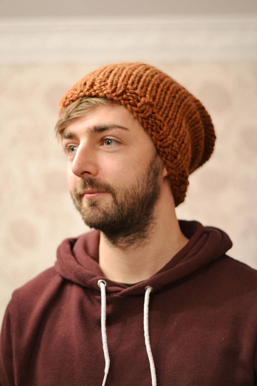 23 Colours , Mens Womens Super Chunky Knitted Slouch Beanie Hat