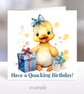 Personalised Cute Duckling Children's Birthday Card 