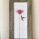 'Pink Nectar' 10" x 4" Framed Print