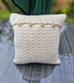 Pure wool crocheted cushion cover , for a  13 inch square cushion pad (supplied)