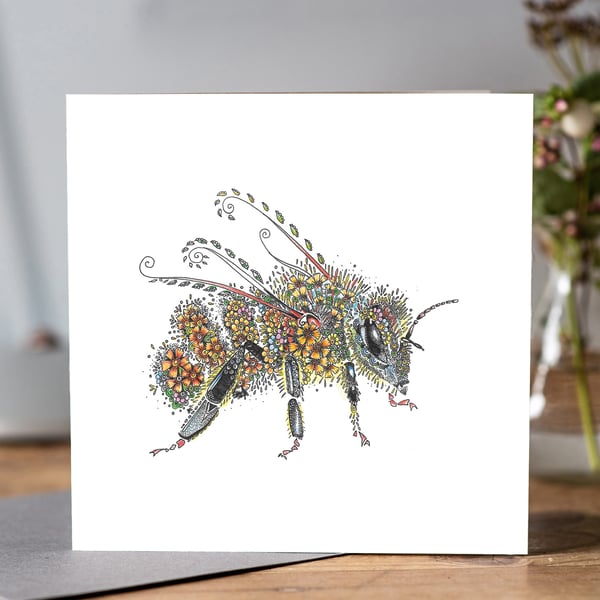 Brand new Flower Bee Greeting card