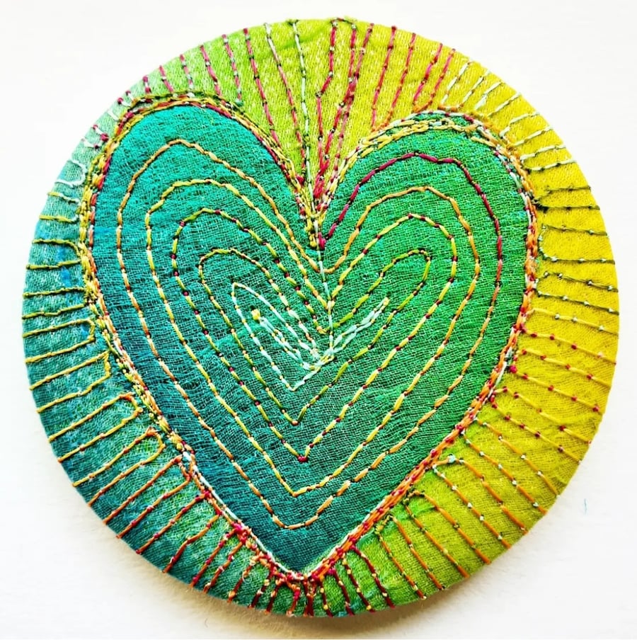 Heart Pocket Mirror 58mm Fabric Pocket Mirror Handbag Accessory