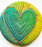 Heart Pocket Mirror 58mm Fabric Pocket Mirror Handbag Accessory