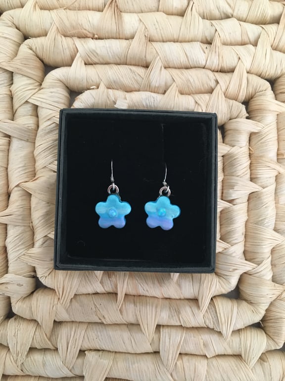 Sweet Pastel Flower Drop Earrings