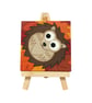 Hedgehog in Autumn Leaves Painting - original art gift for animal lovers - Image 3