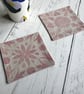 Hand Printed Linen Coaster Set - Image 2