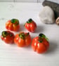 Handcrafted Flameworked Glass Petite Pumpkin  Miniature keepsake Thoughtful gift - Image 3