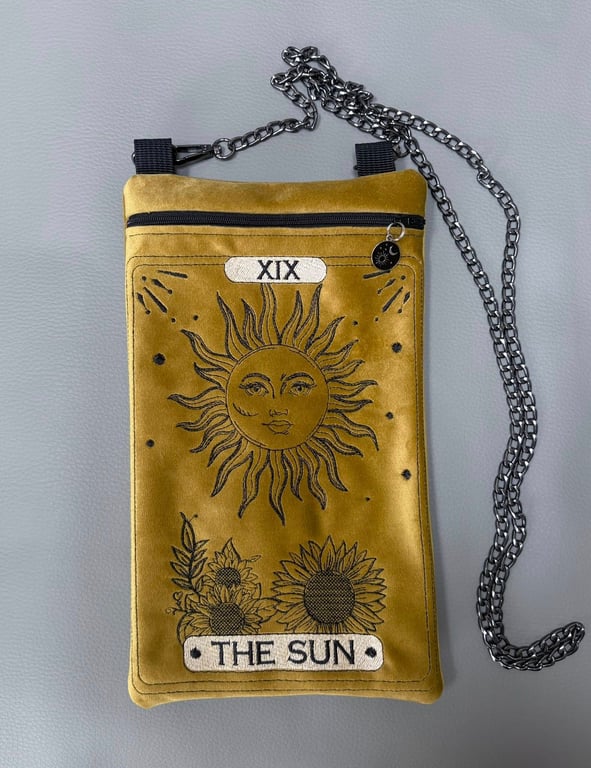Embroidered Tarot inspired - The Sun  - Velour