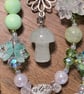 Green Aventurine Crystal Mushroom Keychain - Image 3