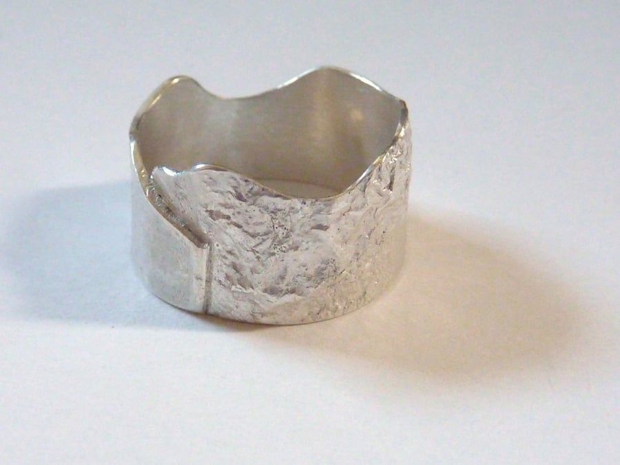 Fused silver ring
