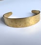 Brass Hand Stamped Swirly-Patterned Cuff - Image 1