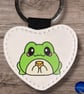 Limited Edition Frog Keyrings, with gold backing. Young Artist Designed