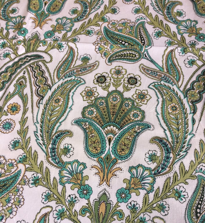 Green 70s Floral Akbar by Sansderson Vintage Fabric Lampshade option 