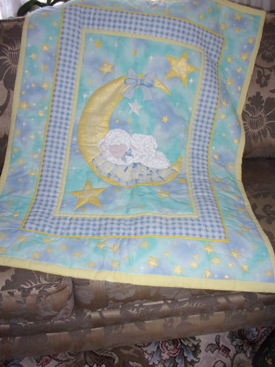 Hand Quilted Baby Playmat or Quilt