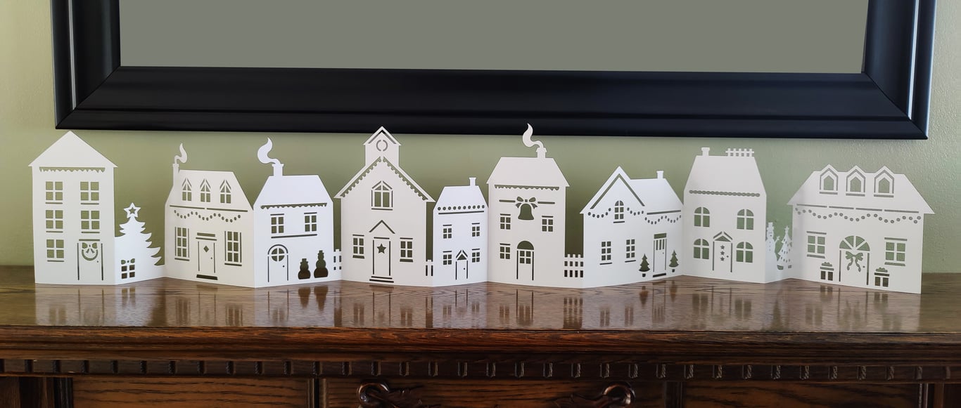 Christmas Village Scene Pop Up Decoration 