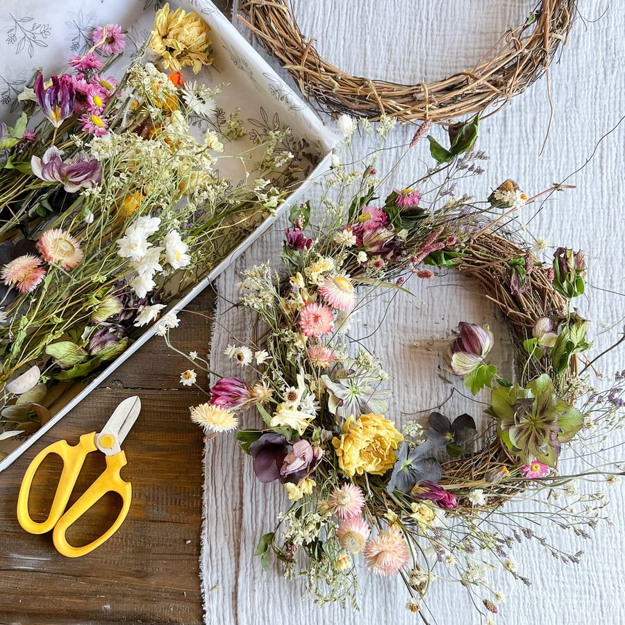 Seasonal Dried Flower Wreath Kit Subscription 
