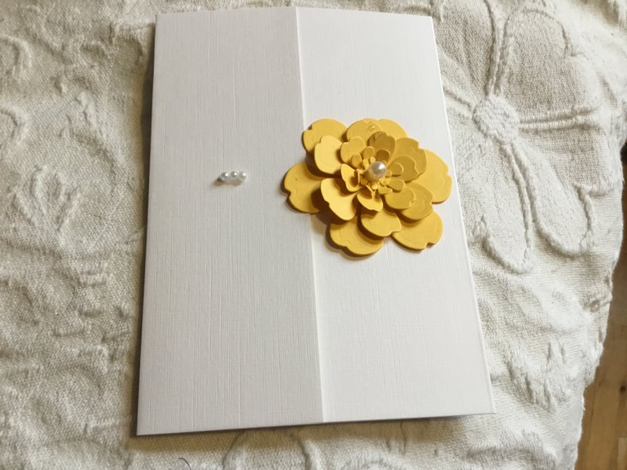 pretty flower blank card