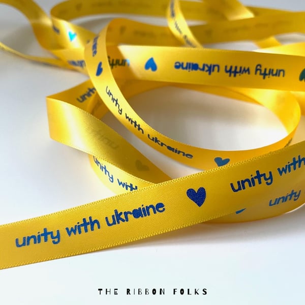Charity Fundraiser Unity With Ukraine Ribbon, Stop War In Ukraine, Non Profit