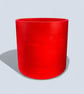 Large Statement Round Red Plant Pot - 19 cm Indoor Planter - Image 4
