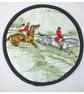 Trivet Fox Hunting Mat 8" Pad Dining Pot Stand Surface Saver