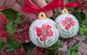 Christmas ceramic round Baubles 
