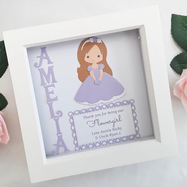 Thank you for being our Flowergirl Frame,Flowergirl gift,Flowergirl thank you 