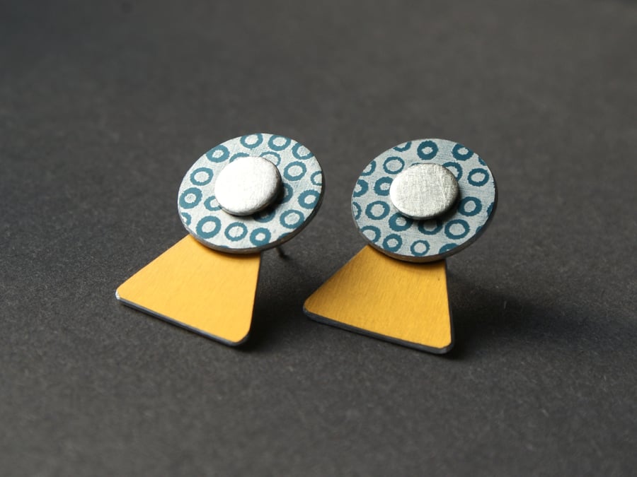 Multi way colour triangle earrings - introductory price