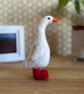 Needle felted Puddle Duck with Red Boots Ornament - Image 2