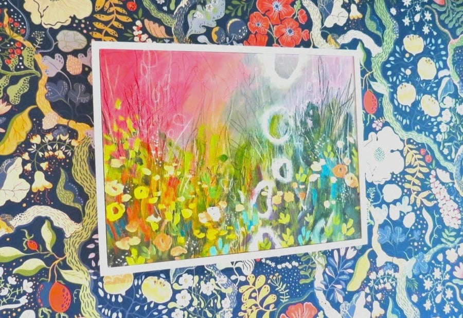 'In the evening light' Original Abstract Painting by Jackie Reynolds