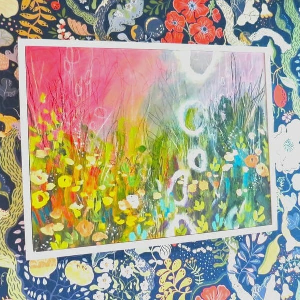 'In the evening light' Original Abstract Painting by Jackie Reynolds