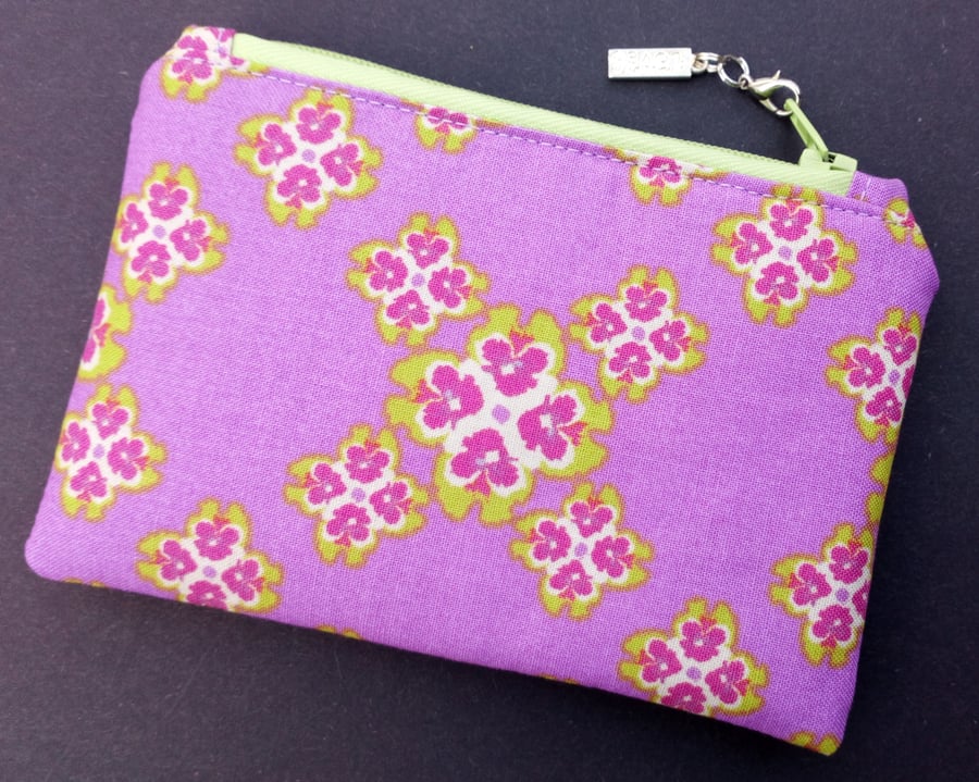 Lilac & Green Coin Purse 112E