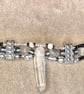 Labradorite and Quartz, Navy seed beads Layered Choker Night Spell - Image 3