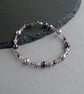 Dusty Purple Beaded Jewellery Set - Dark Purple and Lilac Pearl Jewellery Sets - Image 3