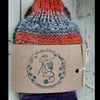 Stripy bow scarf
