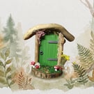 Handcrafted driftwood fairy door.