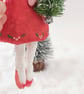 Spun Cotton Snow Lady Hanging Christmas Decoration - Image 4