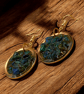 Chrysocolla Copper Geode Earrings - Free Postage - Image 8