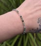 Dainty Moss Agate Gemstone Bracelet - 3mm  - Image 10