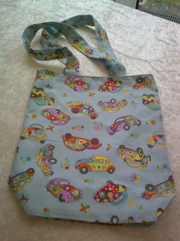 Colourful Beetle Cars Project Bag